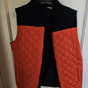 Gymboree Orange and Black Quilted Vest